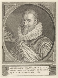 Portret van Christiaan IV, koning van Denemarken