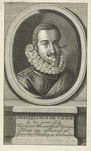 Portret van Christiaan IV, koning van Denemarken en Noorwegen