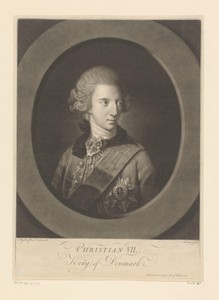 Portret van Christiaan VII, koning van Denemarken
