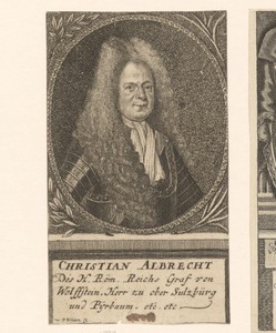 Portret van Christian Albrecht Wolfstein