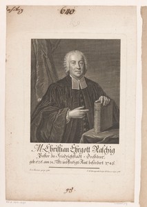 Portret van Christian Ehregott Raschig