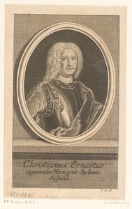 Portret van Christian Ernst von Sachsen-Saalfeld