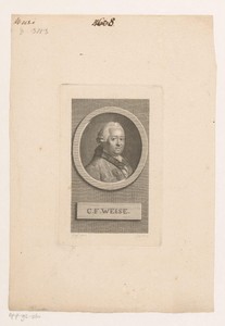 Portret van Christian Felix Weisse
