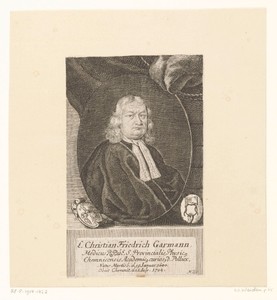Portret van Christian Friedrich Garmann