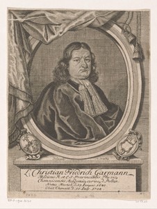 Portret van Christian Friedrich Garmann