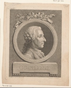 Portret van Christian Fürchtegott Gellert