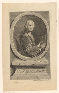 Portret van Christian Fürchtegott Gellert