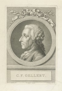 Portret van Christian Furchtegott Gellert