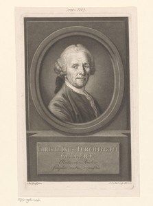 Portret van Christian Fürchtegott Gellert