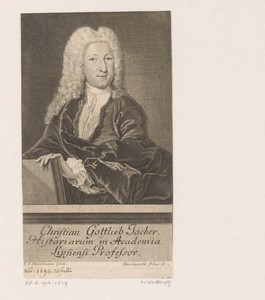 Portret van Christian Gottlieb Jöcher