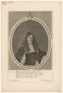 Portret van Christian Hofmann von Hofmannswaldau