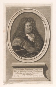 Portret van Christian Johann Lange