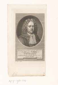 Portret van Christian Thomasius