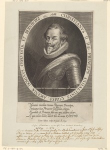 Portret van Christian von Anhalt-Bernburg