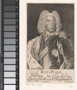 Portret van Christian von Sachsen-Weißenfels