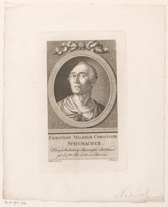 Portret van Christian Wilhelm Christlieb Schumacher