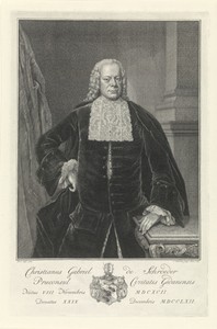 Portret van Christianus Gabriel de Schroeder