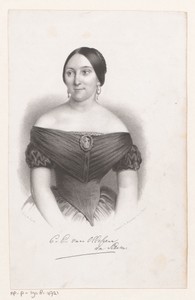 Portret van Christina Elisabeth van Ollefen-da Silva