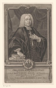 Portret van Christoph Matthäus Pfaff