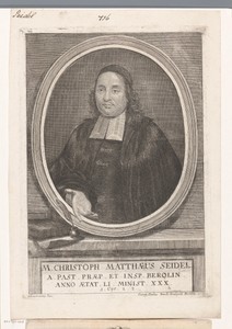 Portret van Christoph Matthäus Seidel
