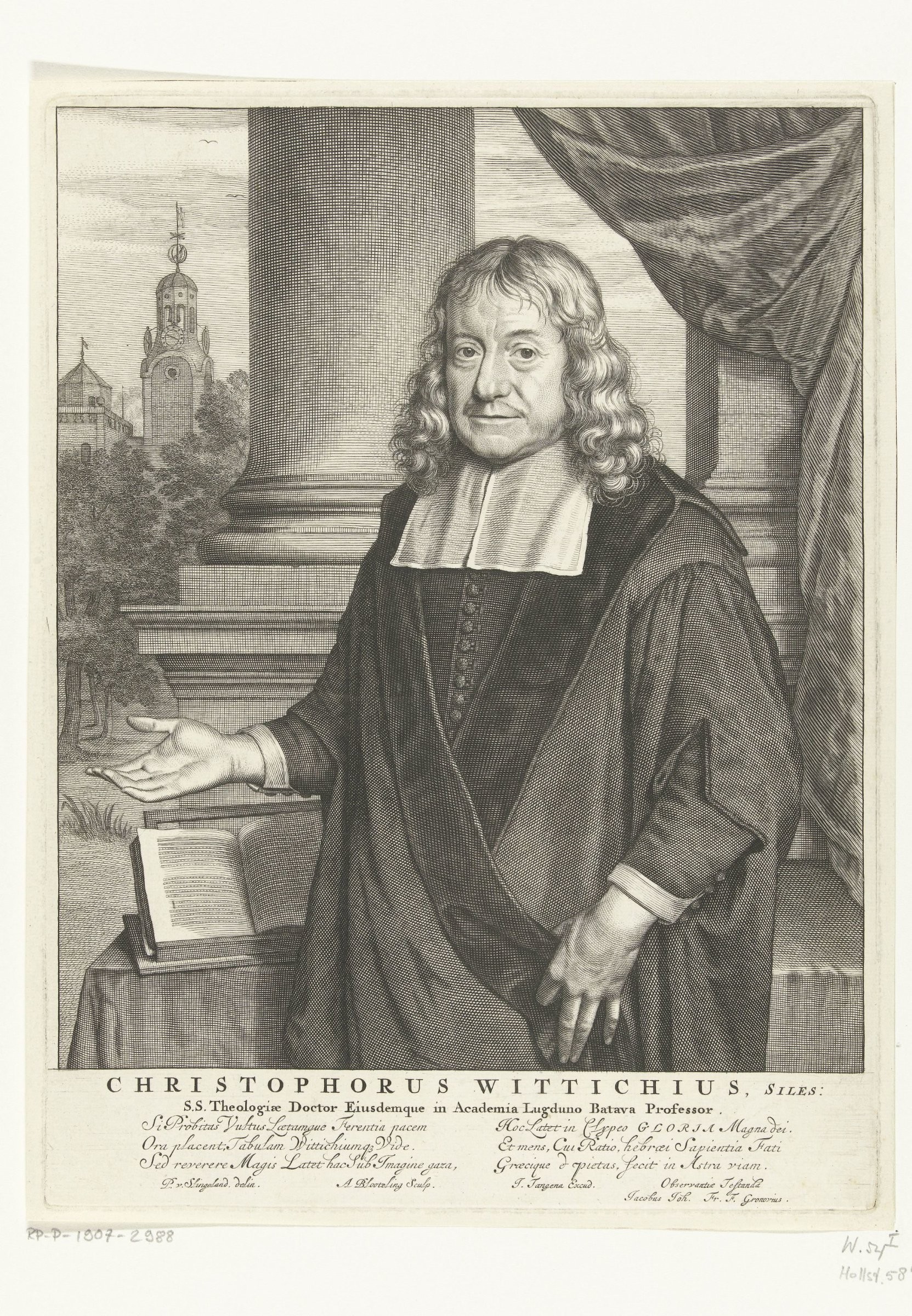 Portret van Christoph Wittich by Abraham Bloteling