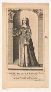 Portret van Clara Augusta von Braunschweig-Wolfenbüttel