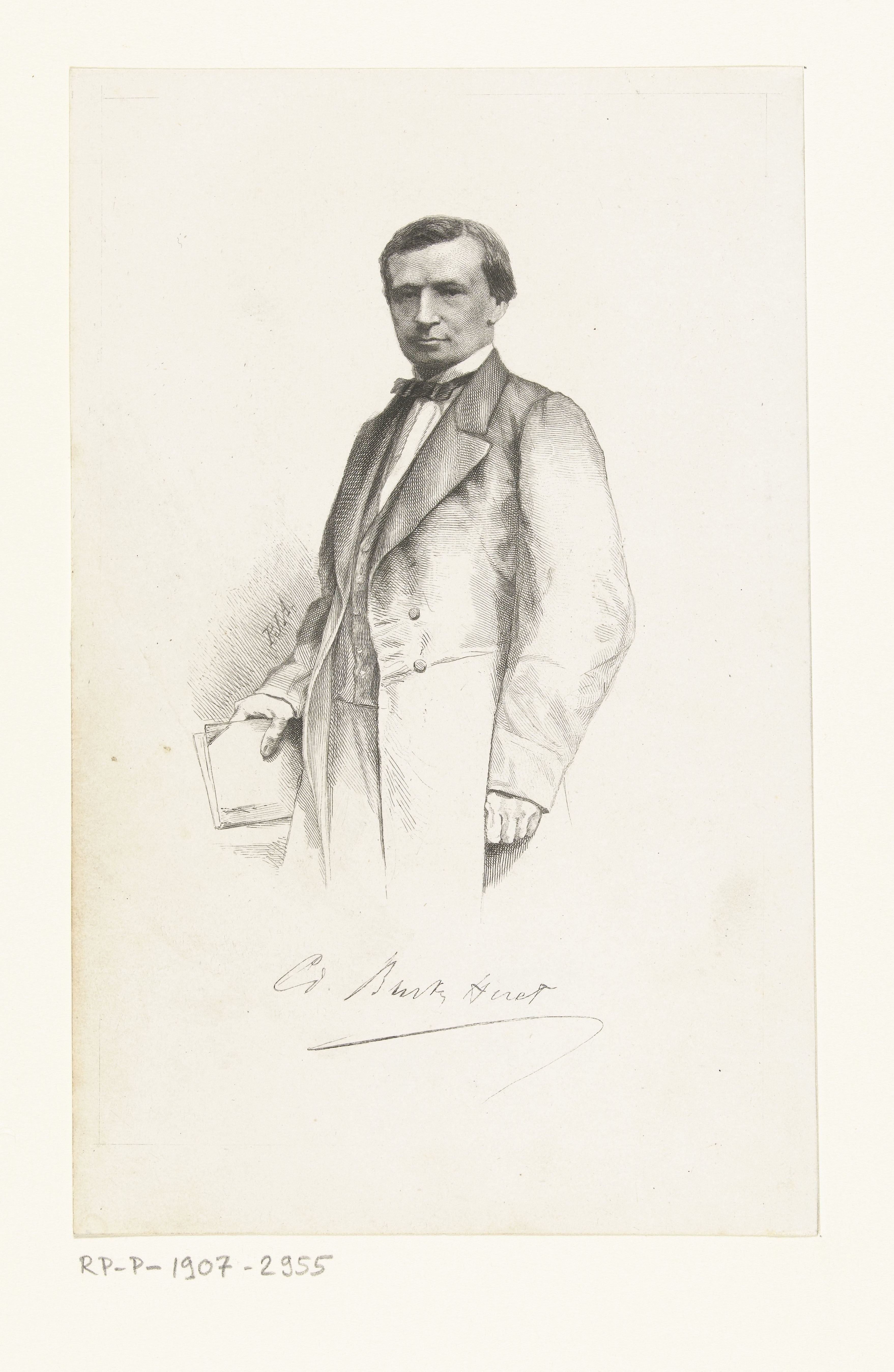 Portret van Conrad Busken Huet by Petrus Johannes Arendzen