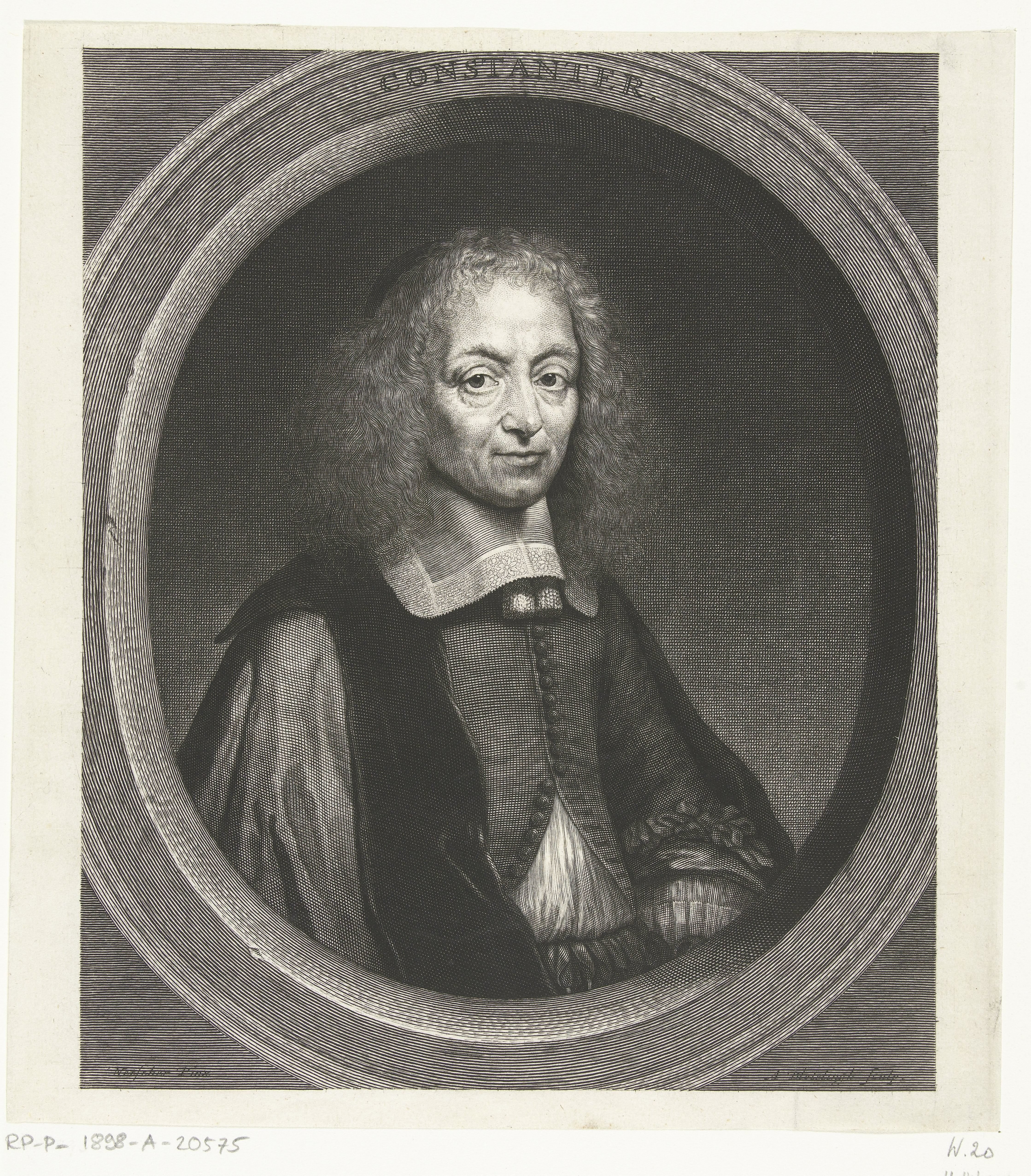 Portret van Constantijn Huygens by Abraham Bloteling