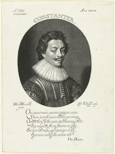 Portret van Constantijn Huygens op 27-jarige leeftijd