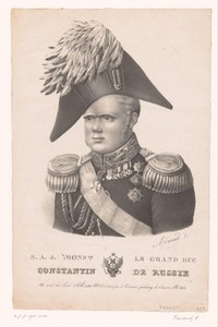 Portret van Constantijn Pavlovitsj van Rusland