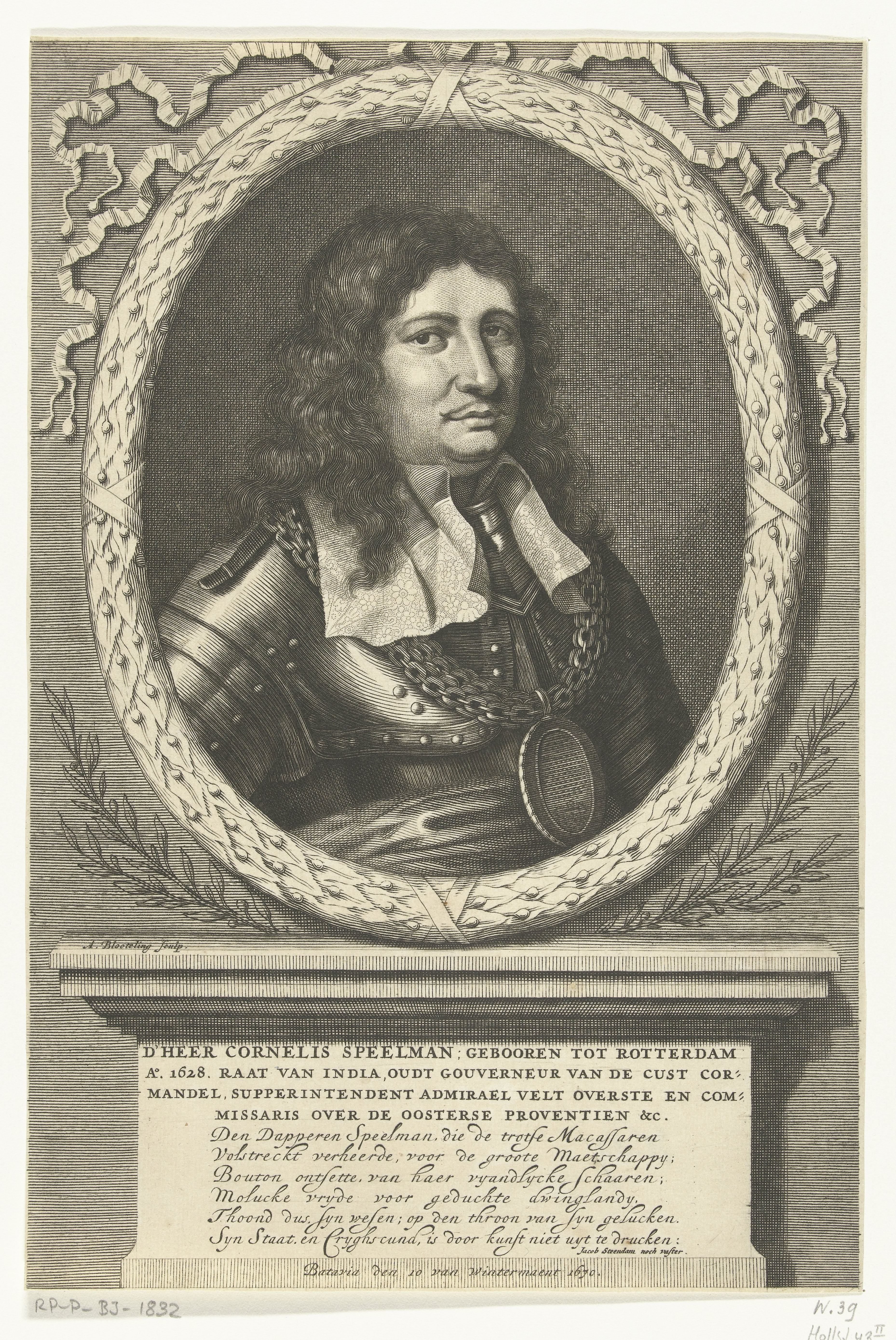 Portret van Cornelis Speelman by Abraham Bloteling