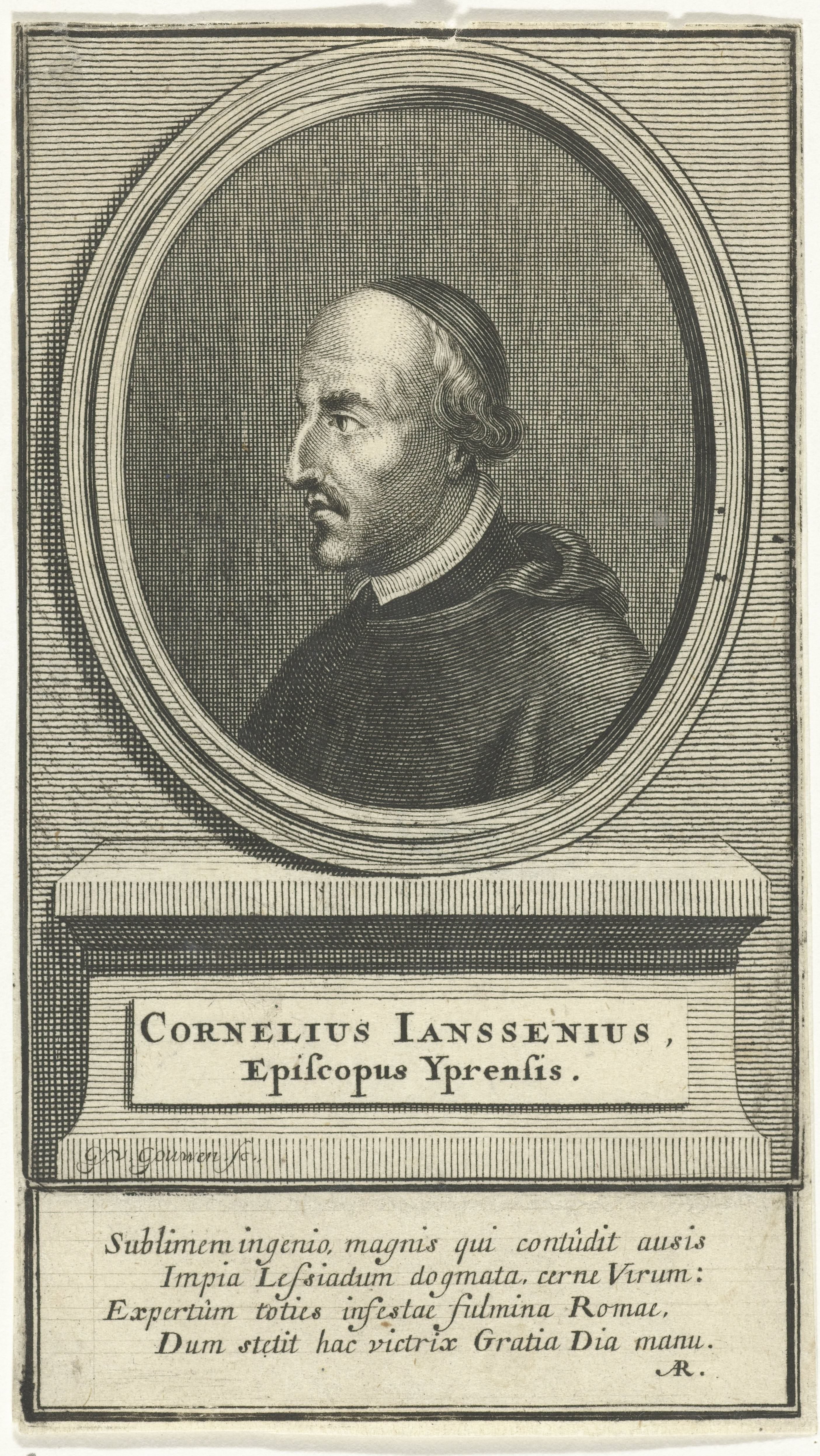 Portret van Cornelius Jansenius by Gilliam van der Gouwen