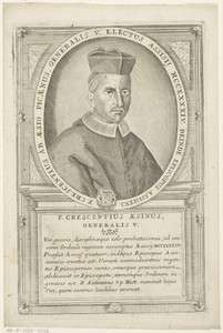 Portret van Crescenzio da Jesi, 5de Minister Generaal van de franciscaner orde