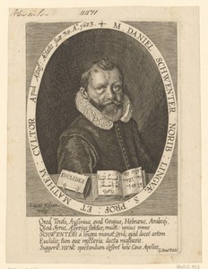 Portret van Daniel Schwenter op 38-jarige leeftijd