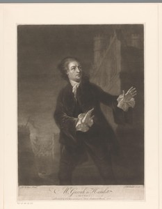 Portret van David Garrick als Hamlet
