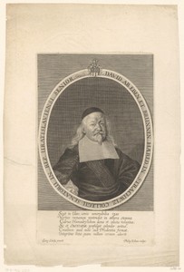 Portret van David von Eben und Brunnen