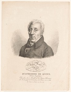 Portret van de architect Antoine-Chrysostome Quatremère de Quincy
