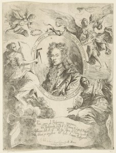 Portret van de architect en schilder Ferdinando Galli da Bibbiena