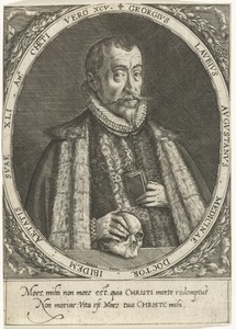 Portret van de arts Georg Laub