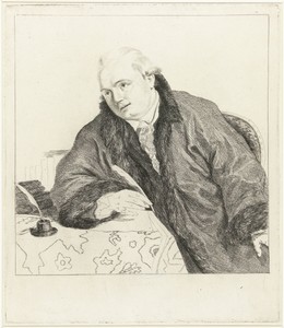 Portret van de componist en etser Johan Antoni Kauclitz Colizzi