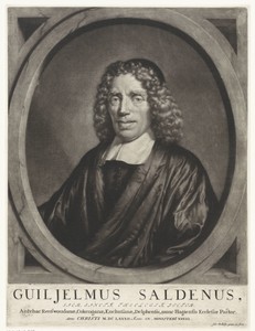 Portret van de dichter en predikant Guiljelmus Saldenus
