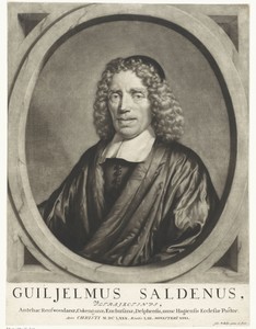 Portret van de dichter en predikant Guiljelmus Saldenus