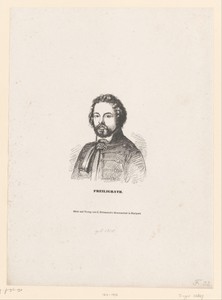 Portret van de dichter Ferdinand Freiligrath