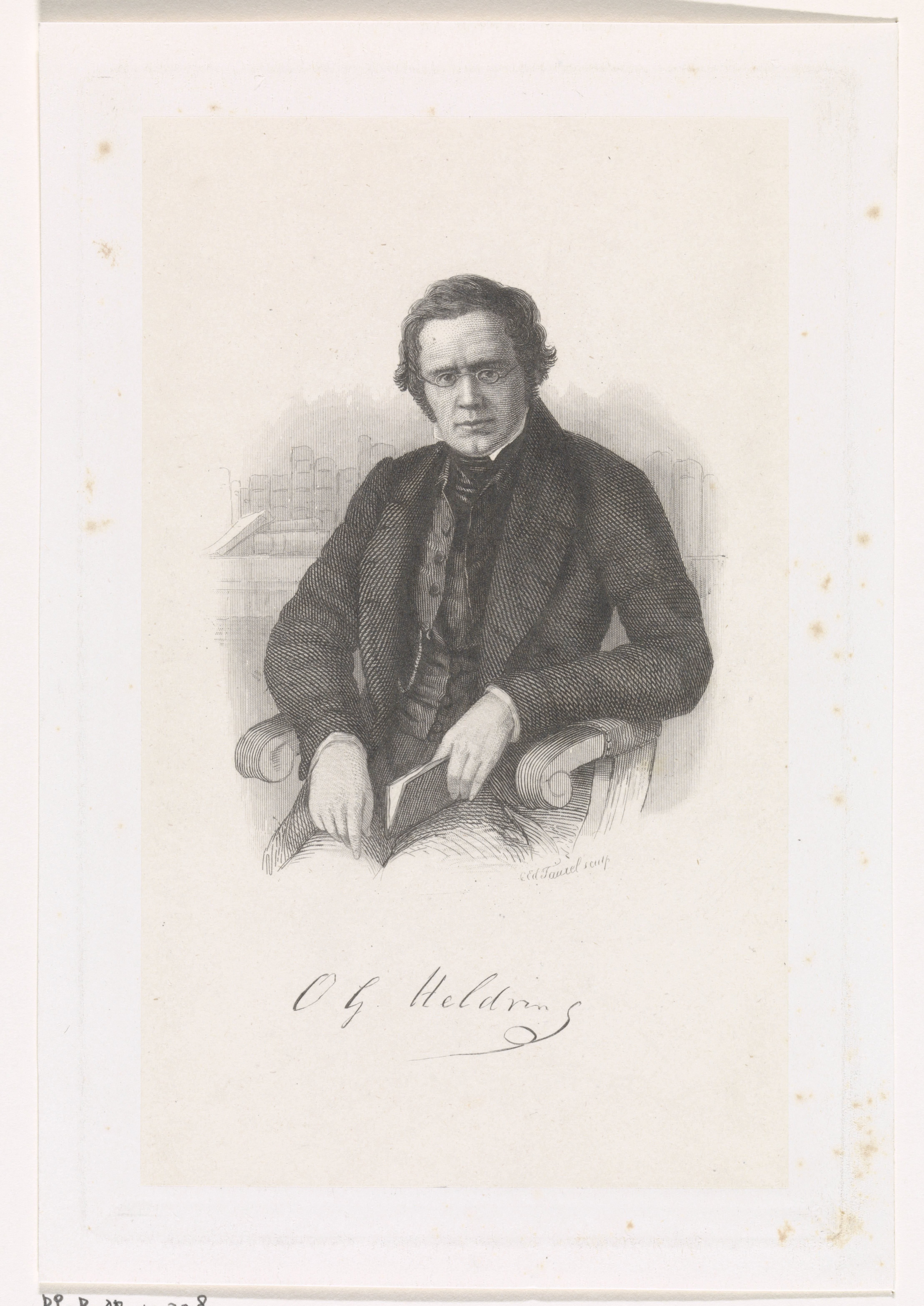 Portret van de dominee Otto Gerhard Heldring by Edouard Taurel