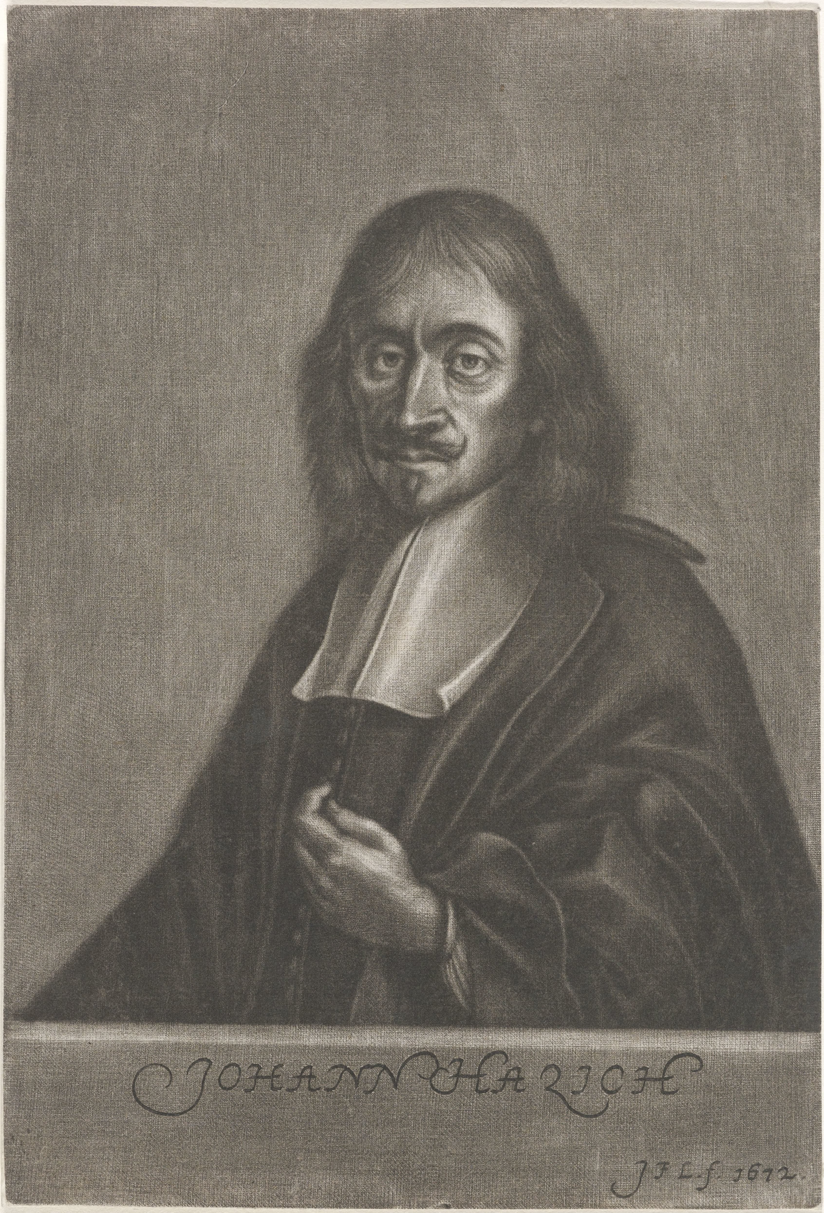 Portret van de drukker Johann Hazich by Johann Friedrich Leonard