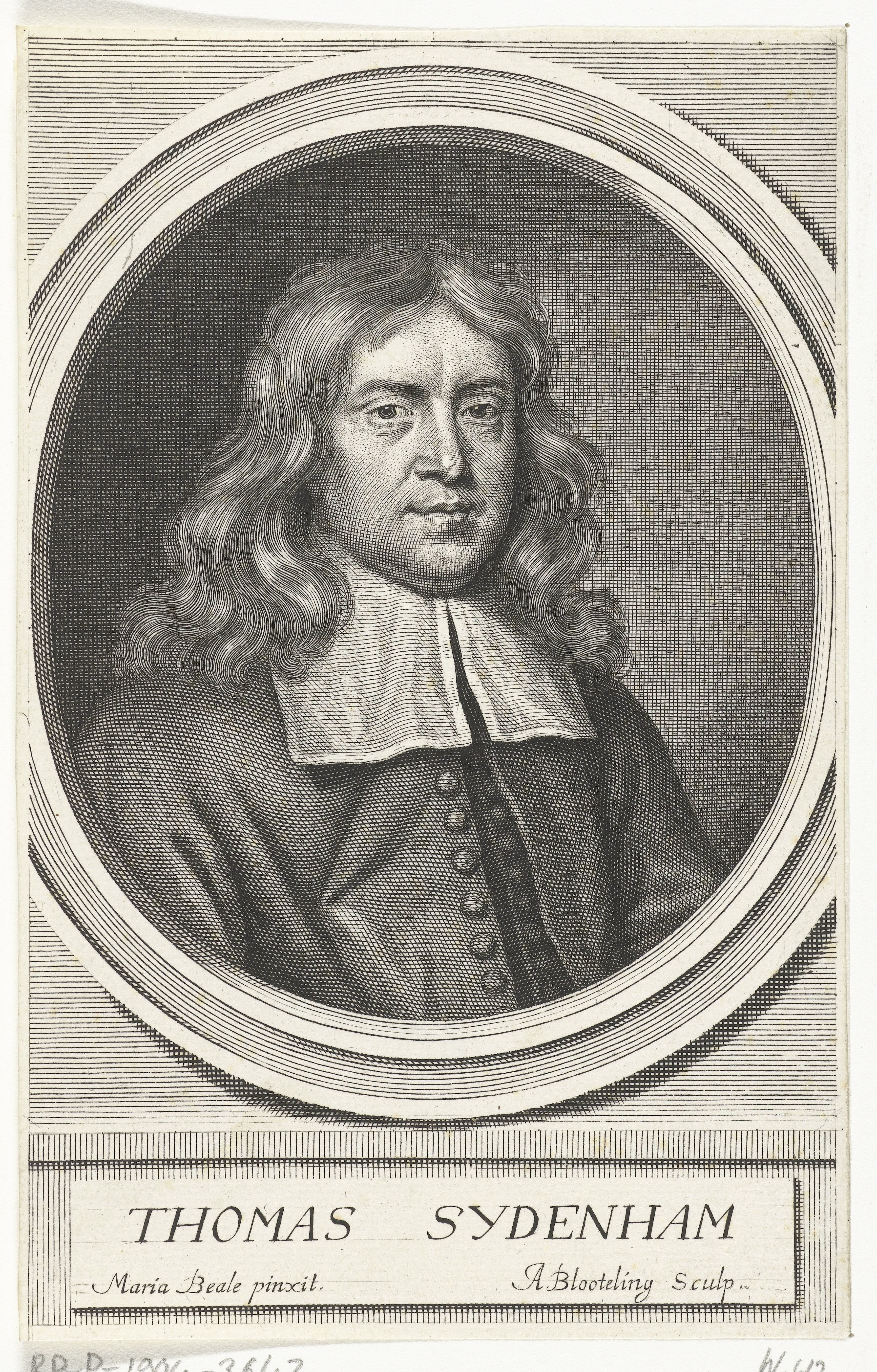 Portret van de Engelse arts Thomas Sydenham by Abraham Bloteling