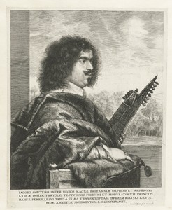 Portret van de Franse luitspeler en componist Jacques Gaultier (Gouter)