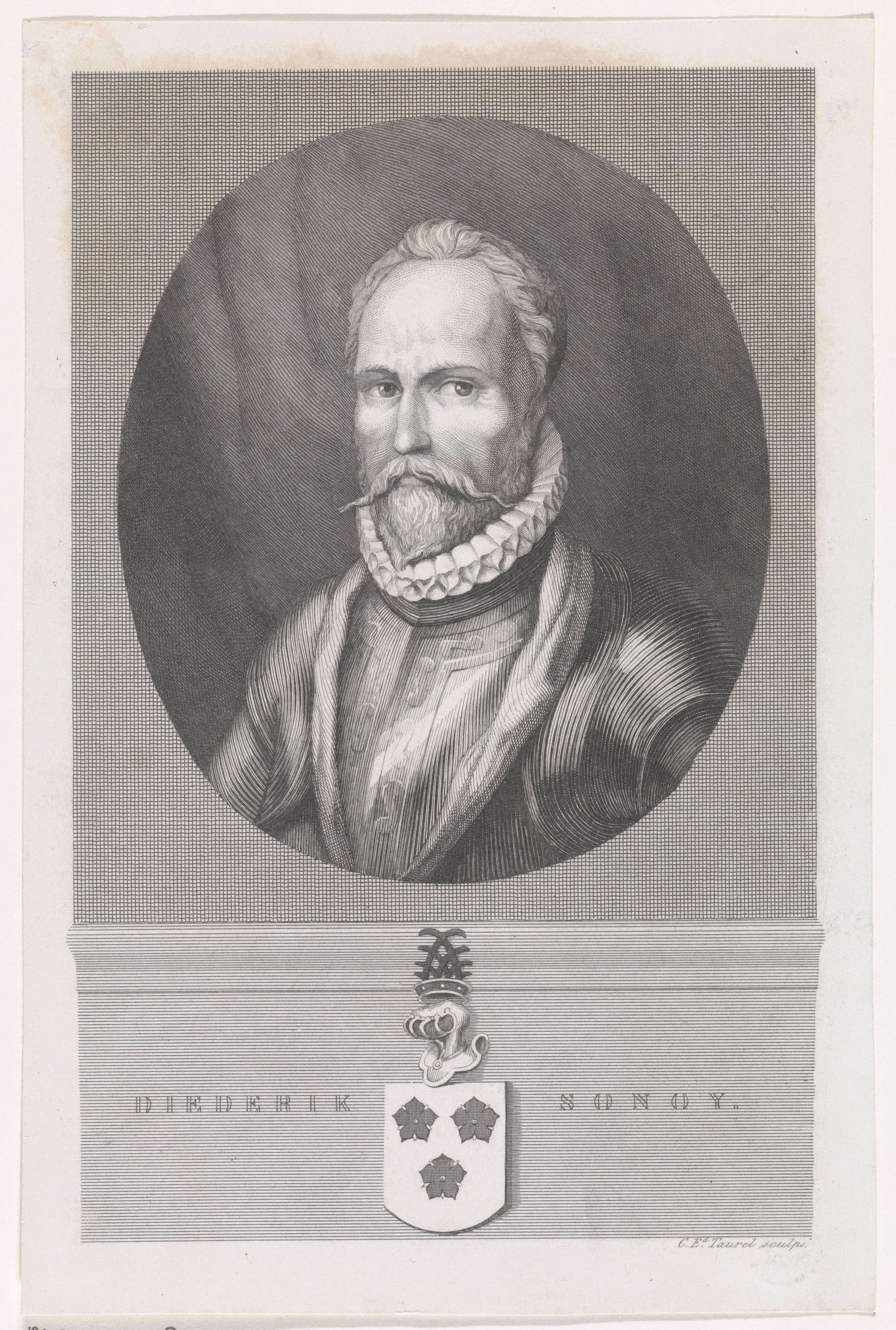 Portret van de gouverneur Diederik Sonoy by Edouard Taurel