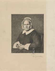 Portret van de grootmoeder van beeldhouwer Ferdinand Leenhoff, Suzanna Leenhoff-van Anholt