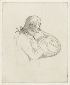 Portret van de hoornist Pelting